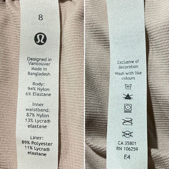 Lululemon Tracker Low Rise Lined Elastic Waist Short Shorts White 8 - Picture 7 of 13